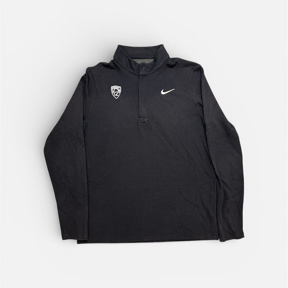Nike Team Issued Mens Size Medium NCAA Pac-12 College 1/4 Zip Jacket PE Black
